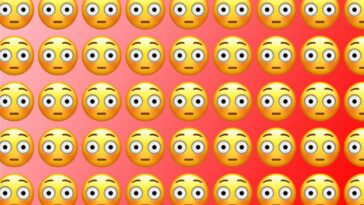Flushed emoji