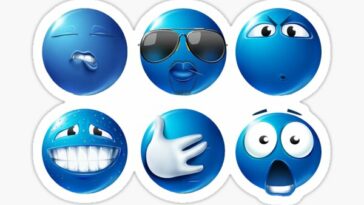 Shocked Blue Emoji 